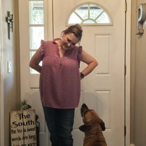 AlvaQ Women’s Flowy Sleeveless Purple Blouse